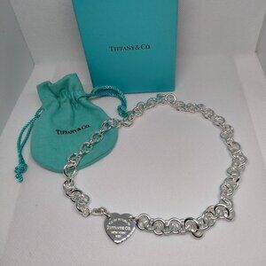 Tiffany & Co Silver Heart Link Necklace